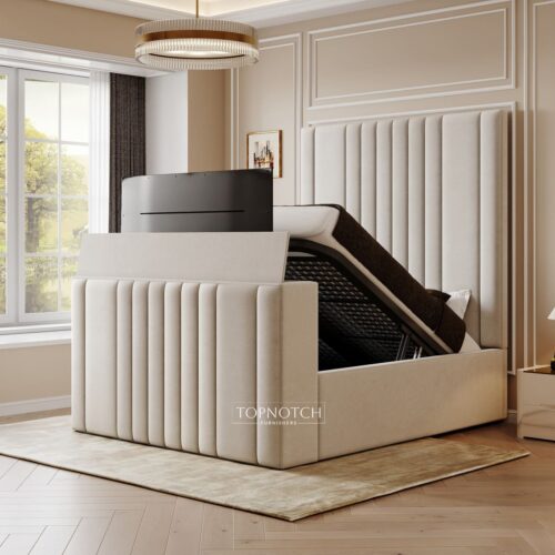 TV Bed – Luxury Sking Bed Frame with Built-in TV Lift